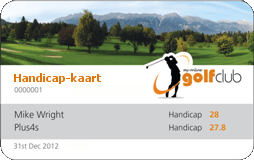 Golf Handicap Card